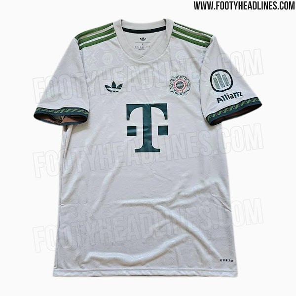 拜仁啤酒节球衣谍照：浅米色+深绿浅绿，灵感来自传统刺绣和皮裤